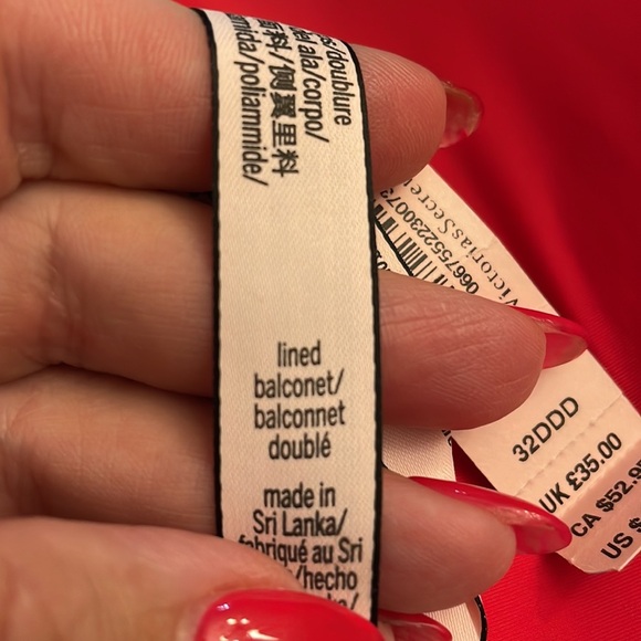 NWT VICTORIA SECRET Balconet double lined bra / metallic logo on straps 32DDD - Picture 9 of 11